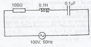 In the circuit diagram above. Calculate the energy stored in the inductor at resonance
