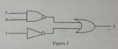 The logical equation for the logic circuit in Figure 3 is
