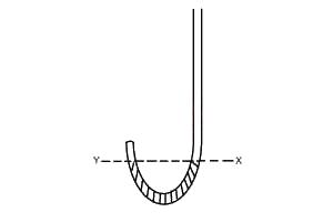 In the J-tube above, Y and X are on the same horizontal level and 30cm3 of air is trapped above Y when the atmospheric pressure is 75cm Hg, calculate the volume of air trapped above Y when 15cm Hg is now poured into the limb above X
