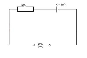 In the a.c circuit above, the current value is
