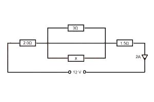 From the diagram above, determine the value of the resistance X
