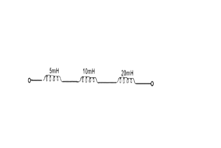 Given the inductor of inductance 5mH, 10mH and 20mH connected in series, the effective inductance is
