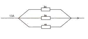 Calculate the current in the 3Ω resistor shown in
the diagram above.
